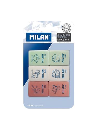 GOMA DE BORRAR MILAN 445 BLISTER 6ud