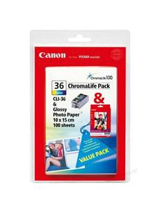 CARTUCHO CANON CLI-36 CHROMALIFE PARK + PAPEL