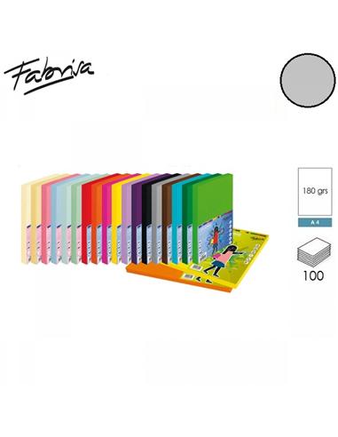 CARTULINA FABRISA A4 180g 100H GRIS