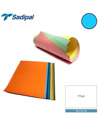 CARTULINA SADIPAL 50x65 cm 170g AZUL TURQUESA
