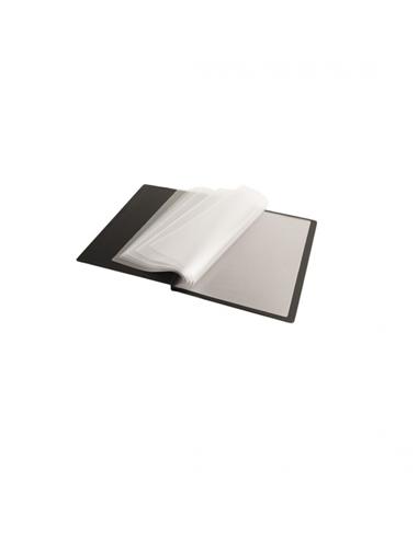 CARPETA CON FUNDAS GEMO TAPA DURA 6F A5 NEGRO