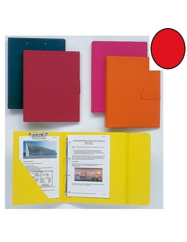 CARPETA PVC 4 ANILLAS SARO TF 40MM CLIP ROJO