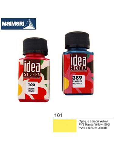 PINTURA TEXTIL IDEA 101 60ml AMARILLO LIMON OPACO