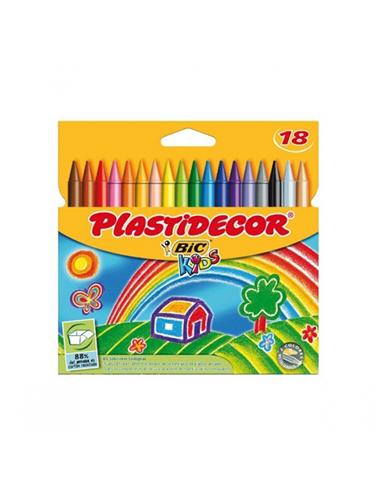 CERA PLASTIDECOR KIDS 18 COLORES