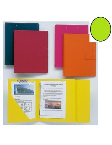 CARPETA PVC 4 ANILLAS SARO TF 40MM CLIP PISTACHO
