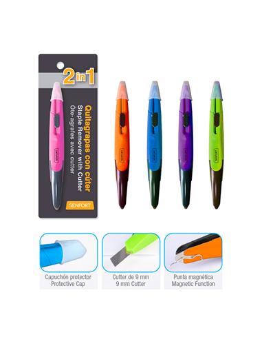 SACA GRAPAS SENFORT SOHO CON CUTTER VERDE