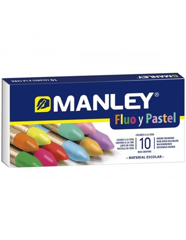 CERA MANLEY 10 COLORES FLUO+PASTEL