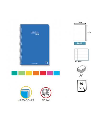 LIBRETA ESPIRAL PACSA INSTITUT TF 1 RAYA 80H