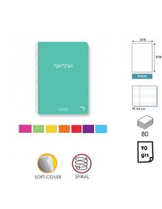 LIBRETA ESPIRAL PACSA PLASTIPAC TF 2 RAYAS 2,5mm