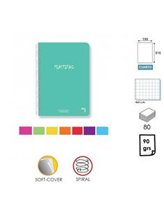 LIBRETA ESPIRAL PACSA PLASTIPAC TC CUADRO 4mm 80H