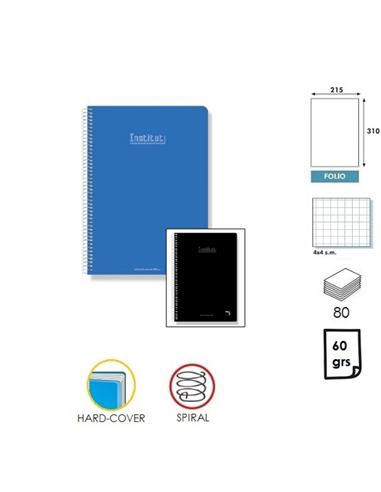 LIBRETA ESPIRAL PACSA INSTITUT TF CUADRO 4mm 80H