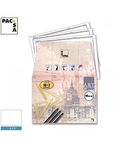 LAMINA DIBUJO PACSA A4+ 140gr RECUADRO 10+2H