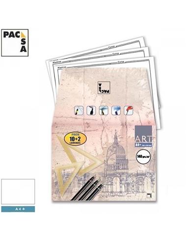 LAMINA DIBUJO PACSA A4+ 140gr RECUADRO 10+2H