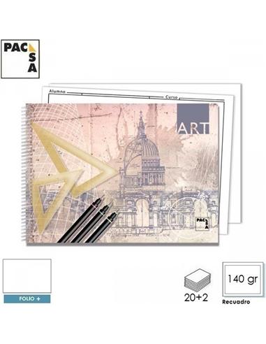 BLOC DIBUJO PACSA TF+ 140gr RECUADRO 20+2H