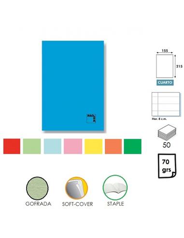 LIBRETA GRAPADA PACSA TC 1 RAYA 50H 70GR