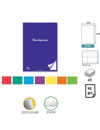 LIBRETA GRAPADA PACSA TF 2 RAYAS 2,5mm 48H 90GR