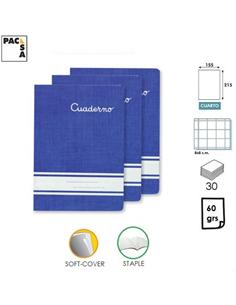 LIBRETA GRAPADA PACSA MI CUADERNO TC CUADRO 8mm