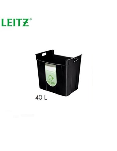 PAPELERA LEITZ RECICLAJE 40L NEGRO