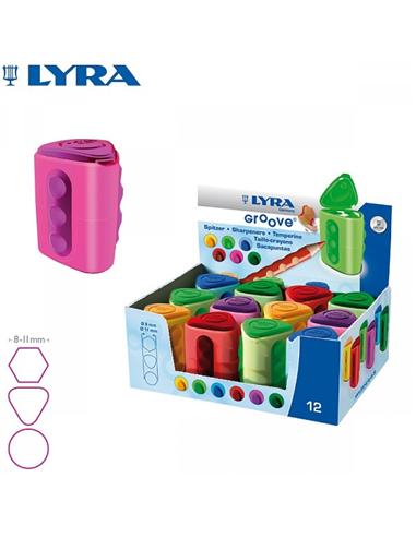 AFILADOR LYRA GROOVE DOBLE DEPOSITO COLORES
