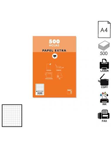 PAPEL MULTIFUNCION A4 PACSA 80 GR 500H CUADROS 4x4