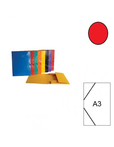 CARPETA CARTON GOMILLA SENFORT 2602 A3 ROJO
