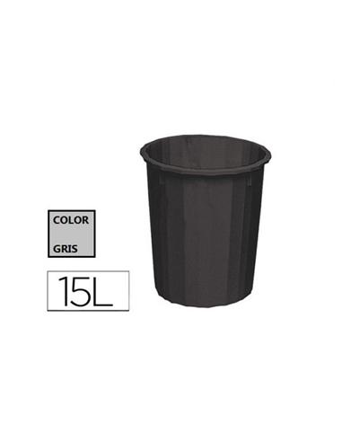 PAPELERA ESSELTE BASKO 15 COLOR GRIS