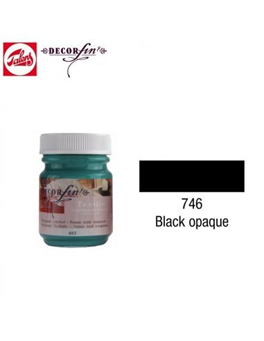 PINTURA TEXTIL DECORFIN 746 50ml NEGRO OPACO