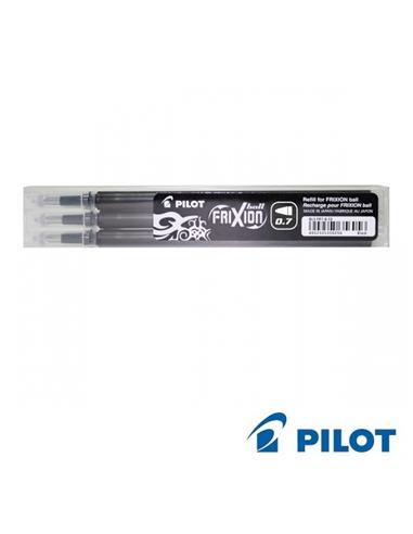 CARGA BOLIGRAFO PILOT FRIXION BALL 0.7 NEGRO x3uds