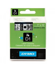 CINTA ROTULADORA DYMO D1 24mm x 7m TRANSP./NEGRA