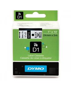 CINTA ROTULADORA DYMO D1 24mm x 7m BLANCA/NEGRA
