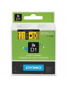 CINTA ROTULADORA DYMO D1 24mm x 7m AMARILLA/NEGRA