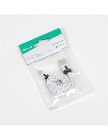 CABLE OMEGA LIGHTNING A USB 1 M BLANCO (OUIPLW)