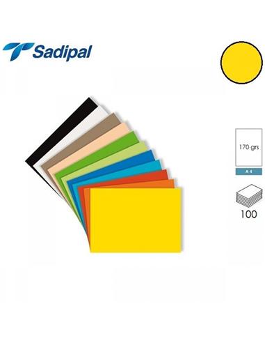 CARTULINA SADIPAL A4 170g 100H AMARILLO ORO