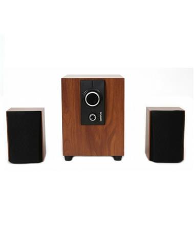 ALTAVOCES + SUBWOOFER OMEGA 2.1 USB MADERA OG24WBR
