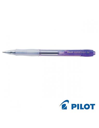 BOLIGRAFO PILOT BPGP SUPER GRIP NEON 1.0mm LILA