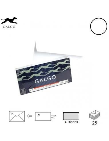 SOBRE GALGO 110x220mm  BLANCO 25U
