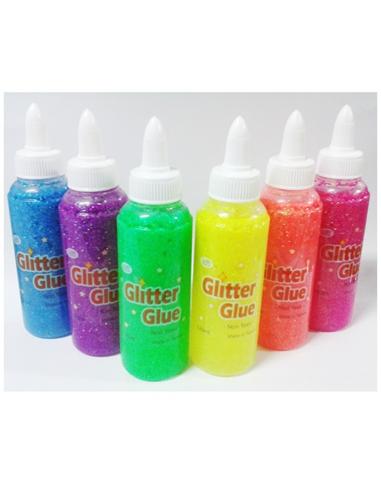 PURPURINA COLA 120ml NEON COLORES SURTIDOS
