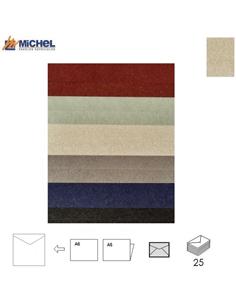 SOBRE MICHEL BRILLON METALLIC 170x170mm PERLA