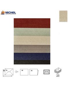 SOBRE MICHEL BRILLON METALLIC 125x180mm PERLA