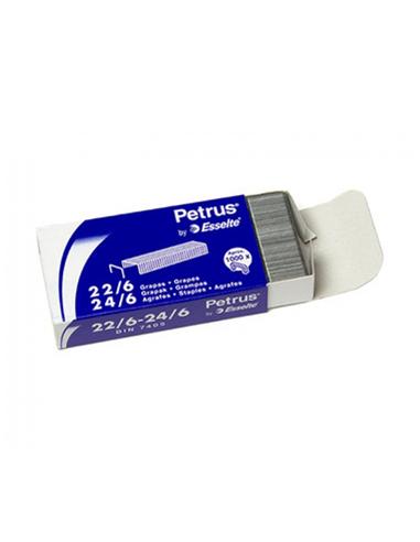 GRAPAS PETRUS MODELO 22/6 - 24/6 GALVANIZADA