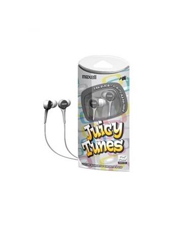 AURICULAR MAXELL MP3-MP4 JUICY PLATA JACK 3.5 MM