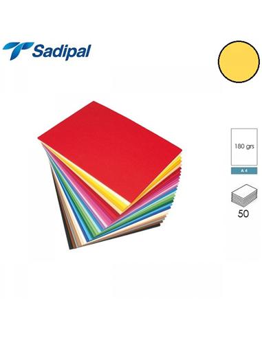 CARTULINA SADIPAL A4 180g 50H OCRE