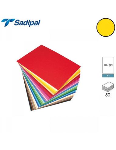 CARTULINA SADIPAL A4 180g 50H AMARILLO ORO