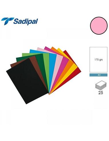 CARTULINA SADIPAL A3 170g 25H ROSA