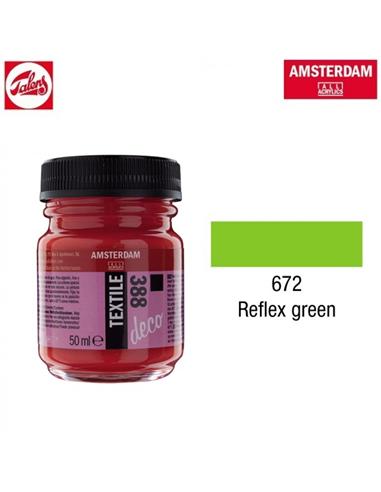 PINTURA TEXTIL DECO 672 50ml VERDE REFLEX