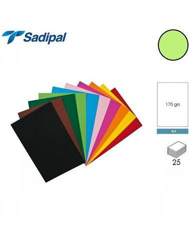 CARTULINA SADIPAL A3 170g 25H VERDE PALIDO
