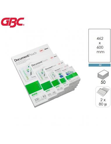 FUNDA PLASTIFICAR GBC A2 80 MICRAS 50uds
