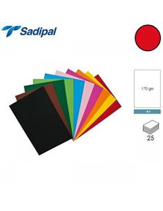 CARTULINA SADIPAL A3 170g 25H ROJO