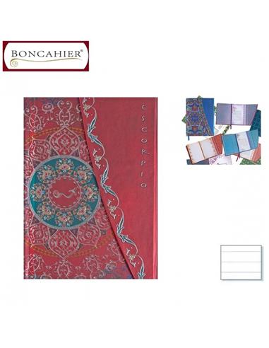 CUADERNO BONCAHIER ZODIACO T8º ESCORPIO RAYADO