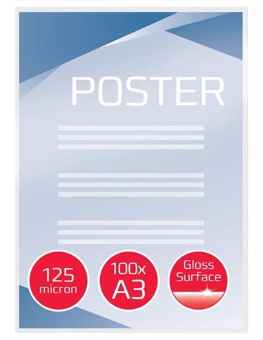 FUNDA PLASTIFICAR GBC A3 MATE 125 MICRAS 100uds